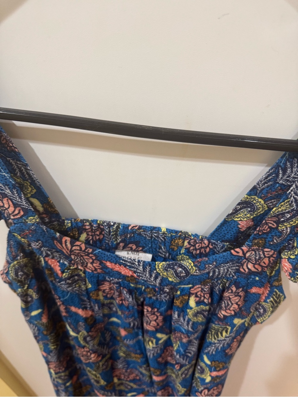 Knox Rose Blue Floral Maxi Dress with Pink and Yellow Accents - Picture 5 of 7
